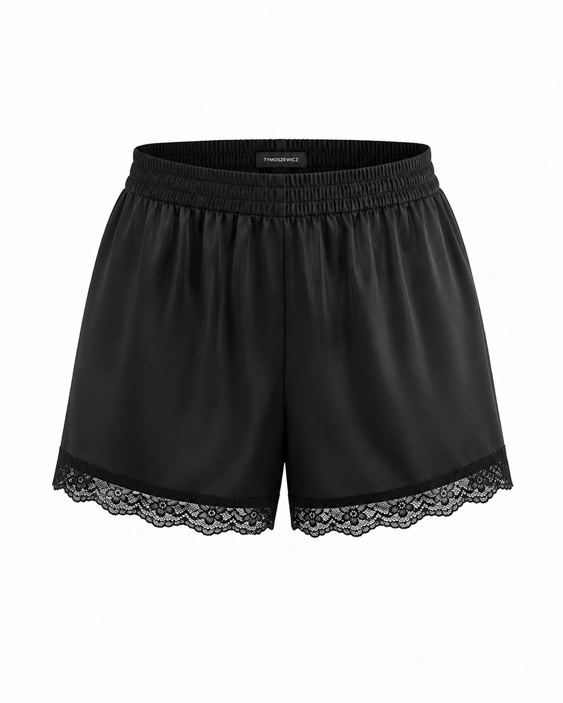 Jedwabne spodenki z koronką Saint-Tropez marki TYMOSZEWICZ