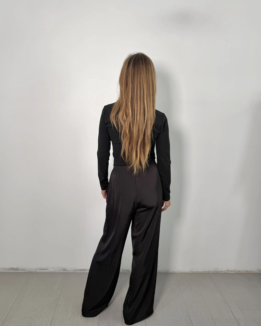 Jedwabne spodnie Wide Leg - obrazek 5