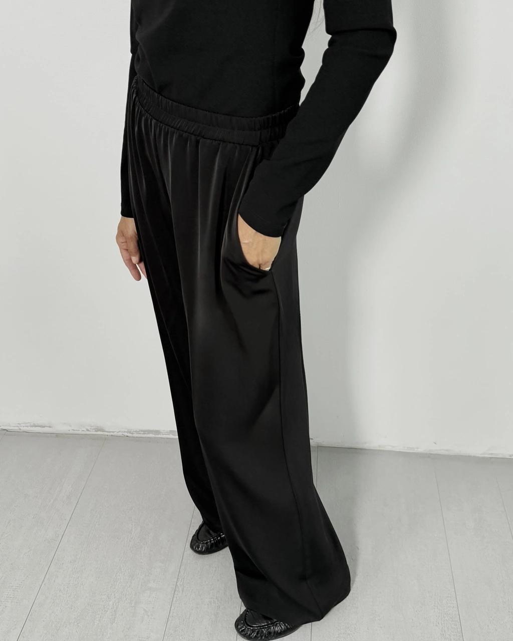 Jedwabne spodnie Wide Leg - obrazek 7
